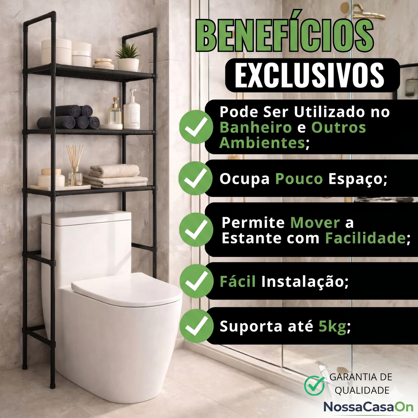 Prateleira Organizadora Multifuncional para Banheiro