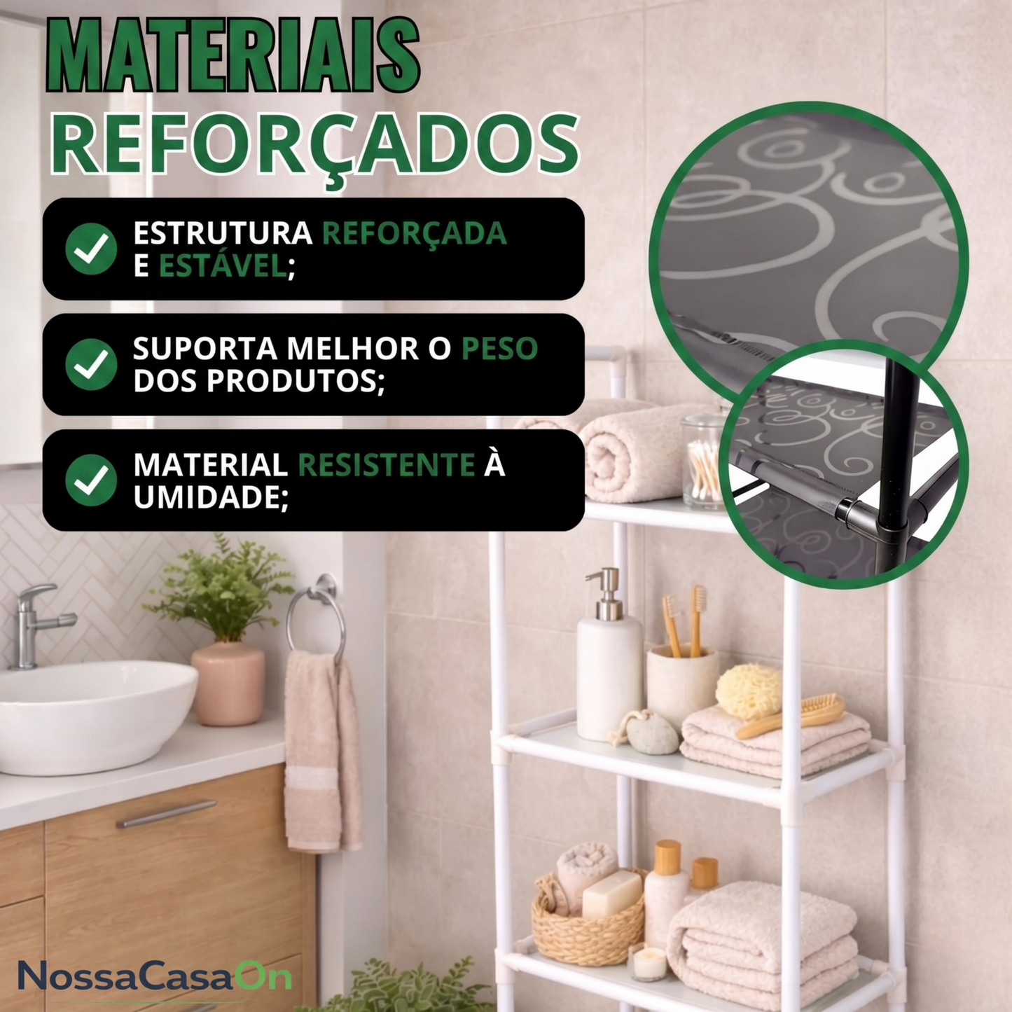 Prateleira Organizadora Multifuncional para Banheiro