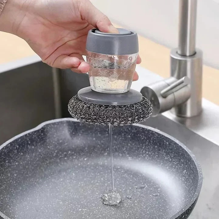 Escova de Limpeza com Dispenser de Detergente - Kit com 2 Unidades